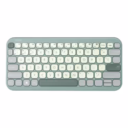ASUS Marshmallow Keyboard KW100, 75%, Wireless, Bluetooth, Scissor key switch, Green, Grey, White