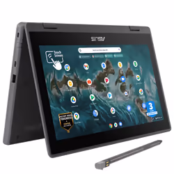 ASUS Chromebook Flip CR1 CR1100FKA-BP0745 Intel® Celeron® N N4500 29.5 cm (11.6") Touchscreen HD 4 GB LPDDR4x-SDRAM 64 GB eMMC Wi-Fi 6 (802.11ax) ChromeOS Grey - Additional view 5