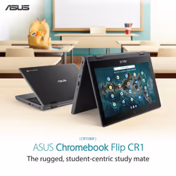 ASUS Chromebook Flip CR1 CR1100FKA-BP0745 Intel® Celeron® N N4500 29.5 cm (11.6") Touchscreen HD 4 GB LPDDR4x-SDRAM 64 GB eMMC Wi-Fi 6 (802.11ax) ChromeOS Grey - Additional view 6
