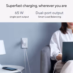 ASUS 65W USB-C GaN Charger Universal White AC Fast charging Indoor - Additional view 8