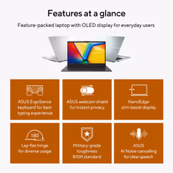 ASUS Vivobook Go 15 E1504FA-NJ715W AMD Ryzen™ 3 7320U Laptop 39.6 cm (15.6") Full HD 8 GB LPDDR5-SDRAM 128 GB SSD Wi-Fi 6E (802.11ax) Windows 11 Home in S mode Black - Additional view 6