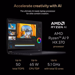 ASUS ProArt PX13 HN7306WI-LX017W AMD Ryzen AI 9 HX 370 Hybrid (2-in-1) 33.8 cm (13.3") Touchscreen 3K 32 GB LPDDR5x-SDRAM 2 TB SSD NVIDIA GeForce RTX 4070 Wi-Fi 7 (802.11be) Windows 11 Home Black - Additional view 6