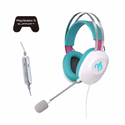 ASUS TUF Gaming H1 Gen II Hatsune Miku Edition, Wired, Gaming, 20 - 20000 Hz, 297 g, Headset, Pink, Turquoise, White