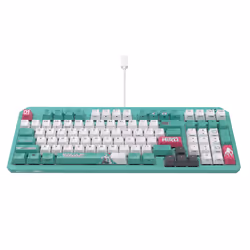 ASUS TUF Gaming K3 Gen II Hatsune Miku Edition, Full-size (100%), Wired, USB, Opto-mechanical key switch, RGB LED, Mint colou ...