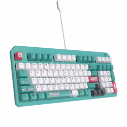 ASUS TUF Gaming K3 Gen II Hatsune Miku Edition keyboard USB Mint colour, White
