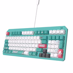 ASUS TUF Gaming K3 Gen II Hatsune Miku Edition keyboard USB Mint colour, White