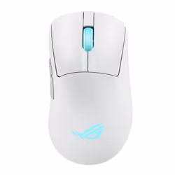 ASUS ROG Keris II Origin WHT, Right-hand, Optical, RF Wireless + Bluetooth + USB Type-A, 42000 DPI, White