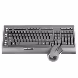 A4Tech 9300F keyboard Mouse included RF Wireless QWERTY English Black