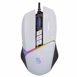 A4Tech W60 Max, Optical, 12000 DPI, 1 ms, White