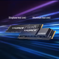 TEAMGROUP T-Force G70 PRO Graphene Heatsink 2TB DRAM SLC Cache 3D TLC NAND NVMe InnoGrit PCIe Gen4x4 M.2 2280 Gaming Internal SSD Works with - Additional view 4