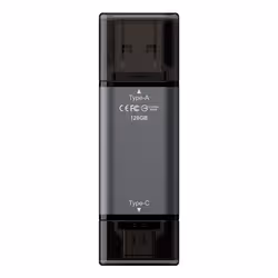 Team Group X1 USB 3.2 Gen1 USB flash drive 256 GB USB Type-A / USB Type-C 3.2 Gen 1 (3.1 Gen 1) Black, Grey - Additional view 5