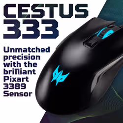 Acer Predator Cestus 333 Gaming Mouse, PMW410, USB2.0, Black, Up to 16000 dpi, Wired, 6 buttons - Additional view 2