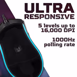 Acer Predator Cestus 333 Gaming Mouse, PMW410, USB2.0, Black, Up to 16000 dpi, Wired, 6 buttons - Additional view 4