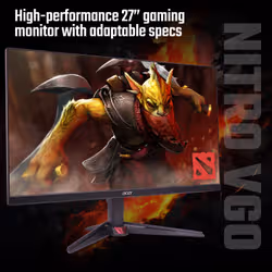 Acer NITRO VG0 Nitro VG270KV4bmiipx - 27'' 4K Ultra HD (3840x2160), 160HZ, 1ms, IPS, Black - Additional view 2