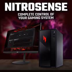 Acer NITRO 20 N20 Gaming Desktop - Intel Core i5-13420H, 16GB, 512GB SSD, NVIDIA GeForce RTX 5060, Windows 11, Black - Additional view 4