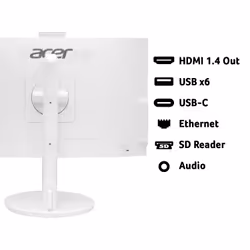 Acer Aspire C27-A All-in-One Desktop - Intel Core i7-1355U, 8GB, 1TB SSD, Integrated Graphics, 27" Full HD, Windows 11, White - Additional view 7
