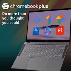 Acer Chromebook Plus 514 CB514-5H Traditional Laptop - Intel Core 5 120U, 8GB, 512GB SSD, Integrated Graphics, 14" WUXGA, Chrome OS, Iron