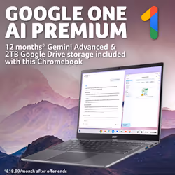 Acer Chromebook Plus 514 CB514-5H Traditional Laptop - Intel Core 5 120U, 8GB, 512GB SSD, Integrated Graphics, 14" WUXGA, Chrome OS, Iron - Additional view 5