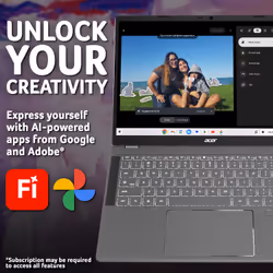 Acer Chromebook Plus 514 CB514-5H Traditional Laptop - Intel Core 5 120U, 8GB, 512GB SSD, Integrated Graphics, 14" WUXGA, Chrome OS, Iron - Additional view 8