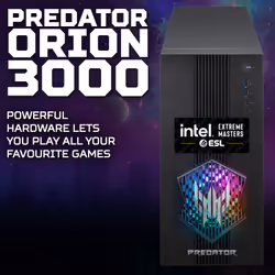 Acer Predator PO3-665 Gaming Desktop - Intel Core i5-14400F, 16GB RAM, 512GB SSD, NVIDIA GeForce RTX 5060, Windows 11, Black