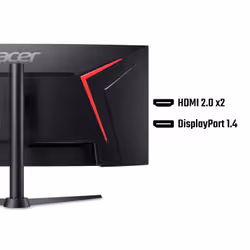 Acer NITRO XZ0 Nitro XZ340CURX0bmiiphx - 34'', WQHD (3440x1440), 200Hz, 1ms, 21:9, 1500R Curve, ZeroFrame, VA, Black - Additional view 7