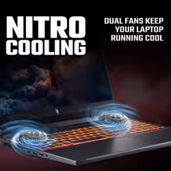 Acer Nitro V 16 AI V16 AI (ANV16-42) gaming laptop - AMD Ryzen 7 260, NVIDIA RTX 5050, 16" 180Hz WUXGA (1920x1200), 16GB DDR5, 512GB SSD - Additional view 6