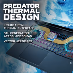 Acer Predator Helios Neo 16 AI PHN16-73 - Intel Core Ultra 7 255HX, 16GB, 1TB SSD, NVIDIA GeForce RTX 5070, 16"WQXGA, Windows 11 Gaming Laptop - Additional view 6