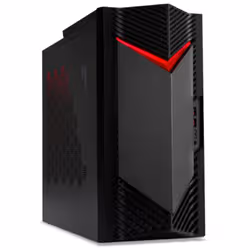 Acer Nitro 50 (N50-660) Intel Core Ultra 5 225F 16 GB DDR5-SDRAM 512 GB SSD NVIDIA GeForce RTX 5060 Windows 11 Home Desktop PC Black, Red - Additional view 2