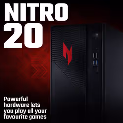 Acer Nitro N20-101 Gaming Desktop - Intel Core 5-210H, 16GB, 512GB SSD, Nvidia GeForce RTX 5050, Windows 11, Black - Additional view 2