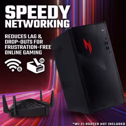 Acer Nitro N20-101 Gaming Desktop - Intel Core 5-210H, 16GB, 512GB SSD, Nvidia GeForce RTX 5050, Windows 11, Black - Additional view 6