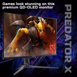 Acer X Predator X32X5 - 31.5", Ultra HD (3840x2160), QD-OLED, 240Hz, 0.01ms (PRT), 0.03ms (GTG), HDR500 TrueBlack, FreeSync Premium Pro, Gaming Monitor - Additional view 2