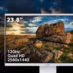 Acer Aspire S24-B All-in-One Desktop - Intel Ultra 5 226V, 16GB, 512GB SSD, Integrated Intel ARC Graphics, 23.8" QHD, Windows 11, White - Additional view 4