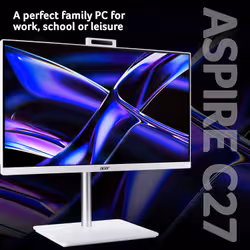 Acer Aspire Intel Core 5 16GB 1TB SSD 27" Full HD Windows 11 Home White All-in-One Desktop - Additional view 2