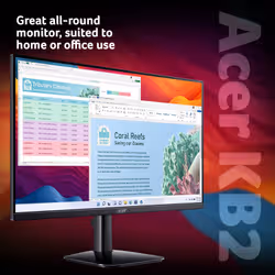 Acer KB2 KB242YP0 monitor - 23.8" Full HD (1920x1080), 144Hz, 1ms, FreeSync, Black - Additional view 2
