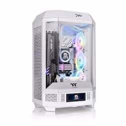 Thermaltake The Tower 300, Micro Tower, PC, White, micro ATX, Mini-ITX, SPCC, Tempered glass, 21 cm