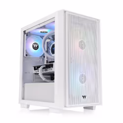 Thermaltake Versa H16 TG ARGB, Micro Tower, PC, White, micro ATX, Mini-ITX, SPCC, 17.5 cm