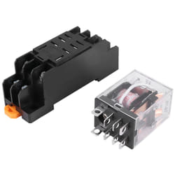 LY2NJ HH62P-L JQX-13F 220V AC Coil DPDT Power Relay 8 Pin w PTF08A Socket