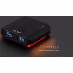 ATEN 2 x 2-Port USB 3.2 Gen 1 Peripheral Sharing Switch - Additional view 4