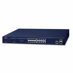 PLANET GS-4210-16T2S, Managed, L2/L4, Gigabit Ethernet (10/100/1000), Full duplex, Rack mounting, 1U