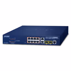 PLANET FGSD-1008HPS, Managed, Fast Ethernet (10/100), Full duplex, Power over Ethernet (PoE)