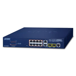 PLANET FGSD-1008HPS network switch Managed Fast Ethernet (10/100) Power over Ethernet (PoE) Blue