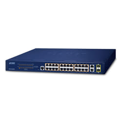 PLANET FGSW-2624HPS4 network switch Managed L2/L4 Gigabit Ethernet (10/100/1000) Power over Ethernet (PoE) 1U Blue