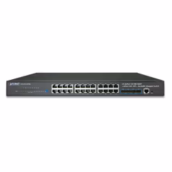 PLANET SGS-6341-24T4X, Managed, L3, Gigabit Ethernet (10/100/1000), Full duplex, Rack mounting, 1U