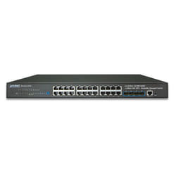 PLANET SGS-6341-24T4X network switch Managed L3 Gigabit Ethernet (10/100/1000) 1U Black