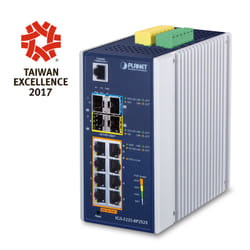 PLANET IGS-5225-8P2S2X network switch Managed L3 Gigabit Ethernet (10/100/1000) Power over Ethernet (PoE) Blue, Silver