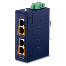 PLANET Industrial 2-port 10/100/1000T, Gigabit Ethernet (10/100/1000), Power over Ethernet (PoE), Wall mountable
