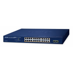 PLANET 24-Port 10/100/1000T 802.3at PoE + 2-Port 1000X SFP Web Smart E