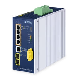 PLANET Industrial L2+ 4-Port 10/100/1000T 802.3bt PoE + 1-Port 10/100/