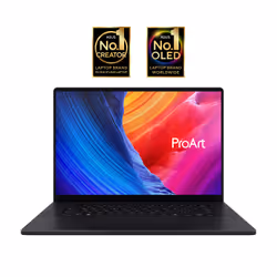 ASUS ProArt P16 H7606WM-RJ045W AMD Ryzen AI 9 HX 370 Laptop 40.6 cm (16") Touchscreen 3K 32 GB LPDDR5x-SDRAM 1 TB SSD NVIDIA GeForce RTX 5060 Wi-Fi 7 (802.11be) Windows 11 Home Black