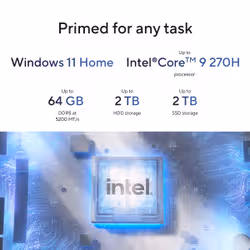 ASUS V500 Mini Tower V501MV-B724H10W Intel Core 7 240H 16 GB DDR5-SDRAM 512 GB SSD Windows 11 Home PC Black - Additional view 6